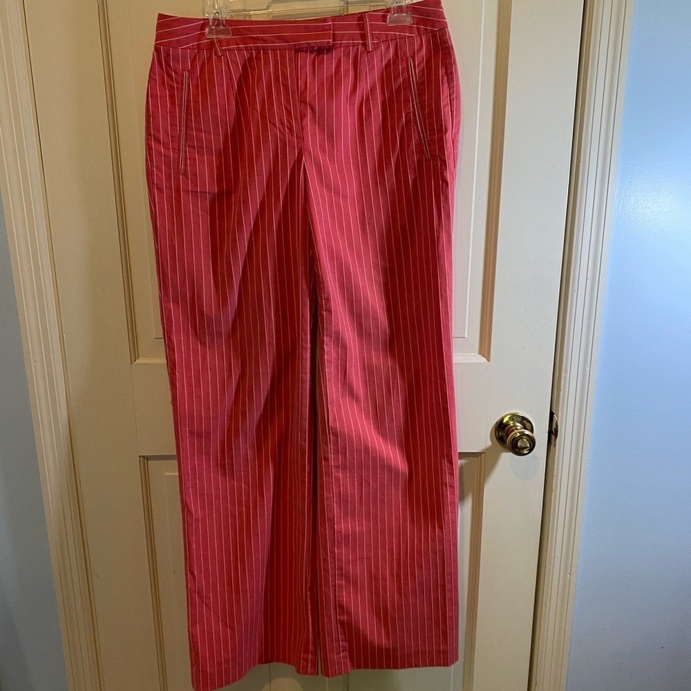 Body By Victoria Pink Pinstripe Pants The Carmen Fit  SIZE 10